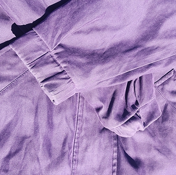 Women’s London Fog Purple Zipper Button Winter Jacket Hoodie Size Small Petite - Picture 4 of 10